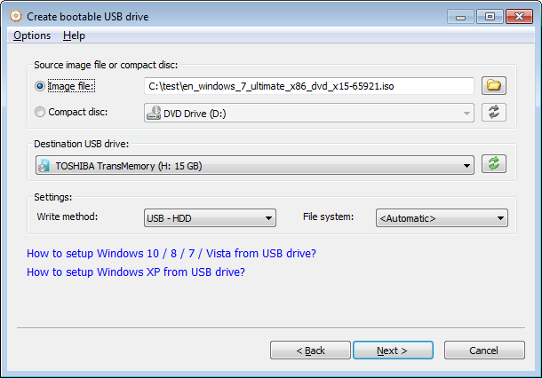 Win setup from usb 1.6